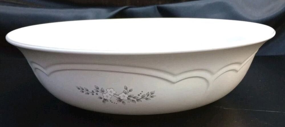 Vintage Pfaltzgraff Heirloom Set Large White Salad Serving Bowl #224